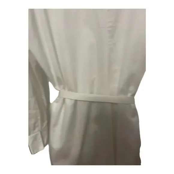 Norma Kamali Boyfriend Shirt A Line Dress To Midcalf Long Sleeve White Size S/36